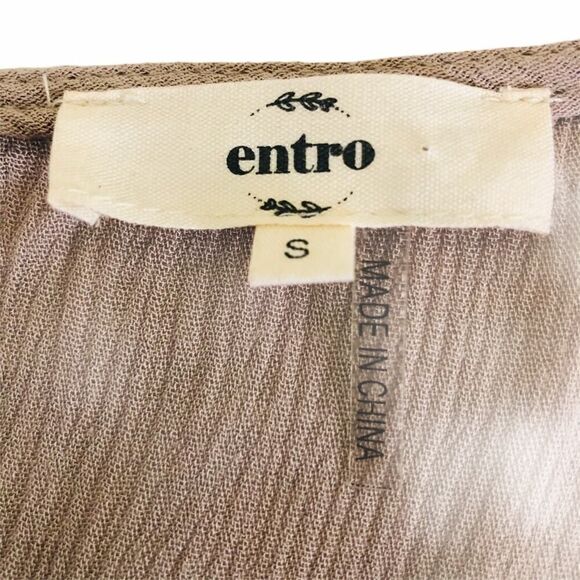 Entro Tan Lace Cream Boho Sleeveless Dress - Picture 5 of 6